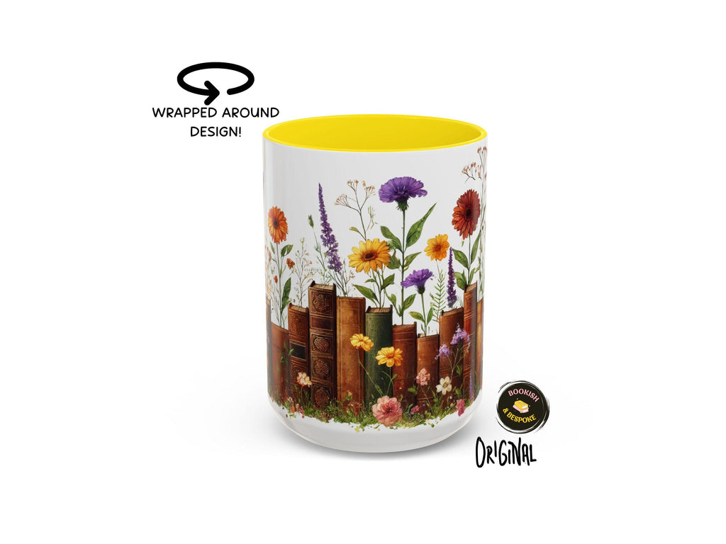 Book Lover Floral Mug Wildflower Garden Reader Cup Gift
