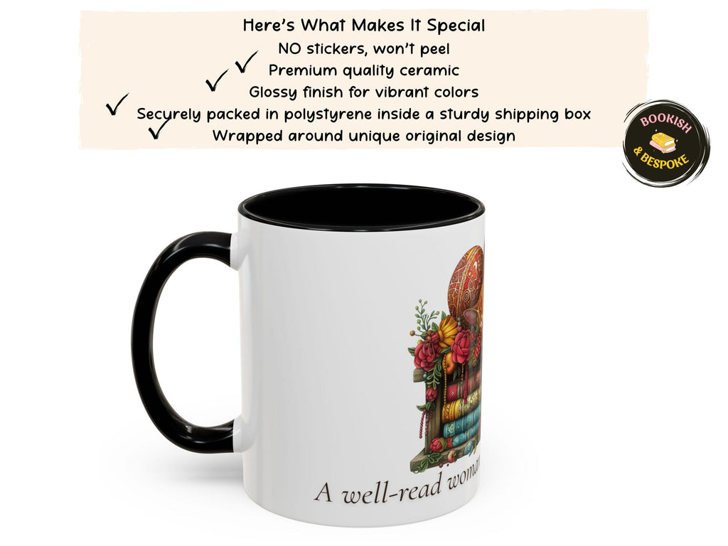 Book Lover Mug, Ginger Cat, Cozy Literary Gift