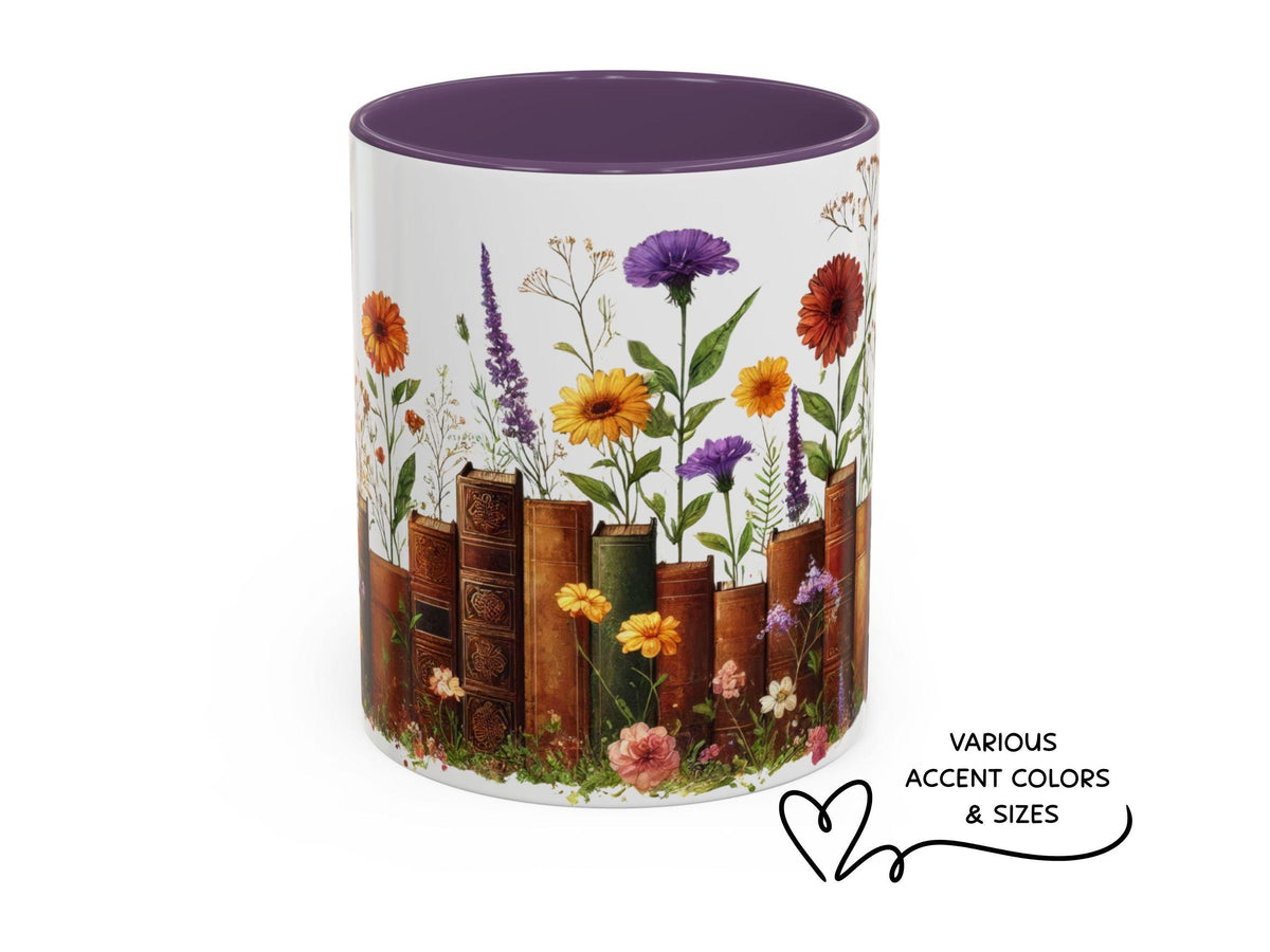 Book Lover Floral Mug Wildflower Garden Reader Cup Gift