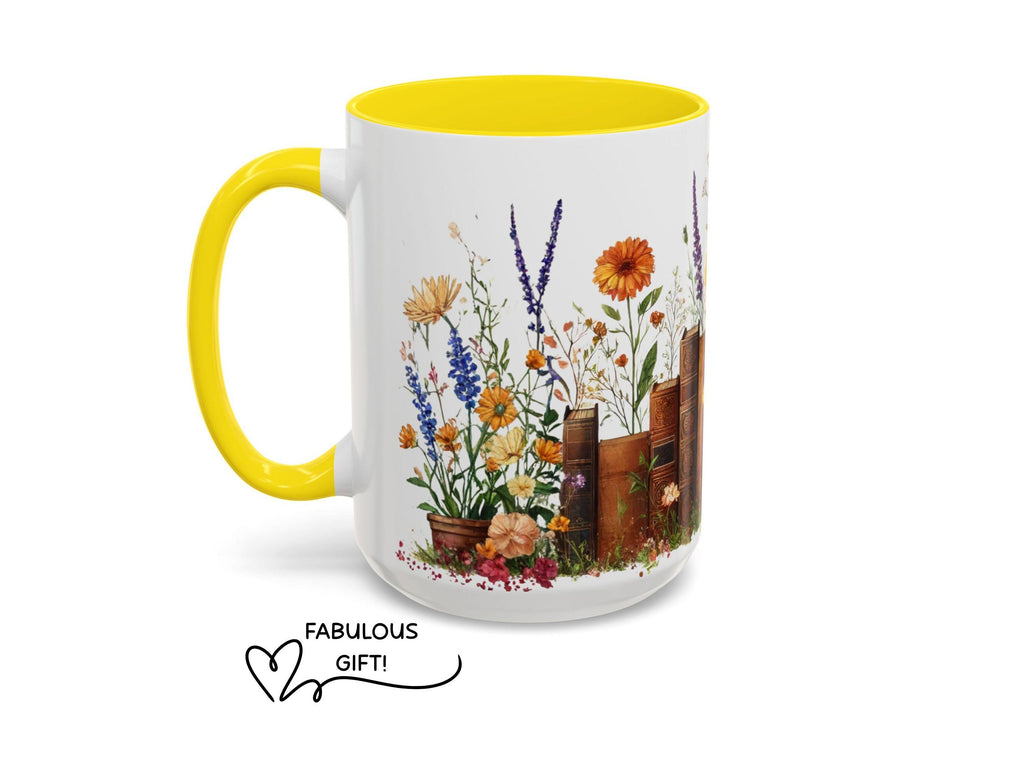 Book Lover Floral Mug Wildflower Garden Reader Cup Gift