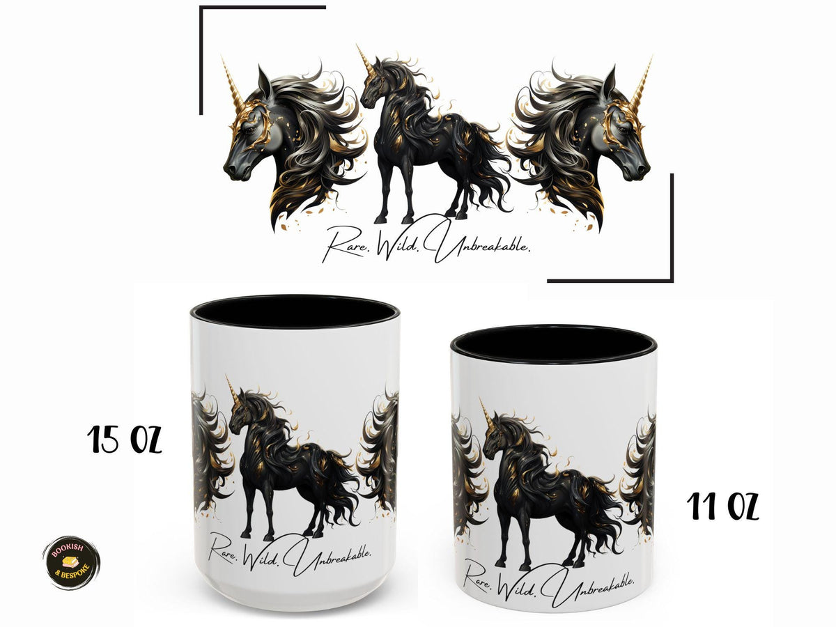 Dark Fantasy Unicorn Coffee Mug, Gothic Magical Gift