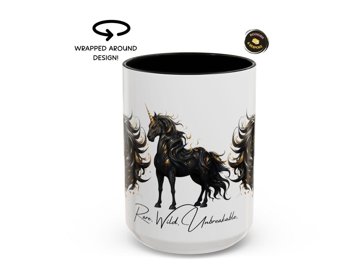 Dark Fantasy Unicorn Coffee Mug, Gothic Magical Gift