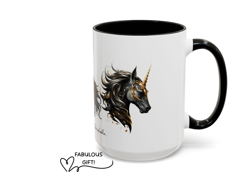 Dark Fantasy Unicorn Coffee Mug, Gothic Magical Gift