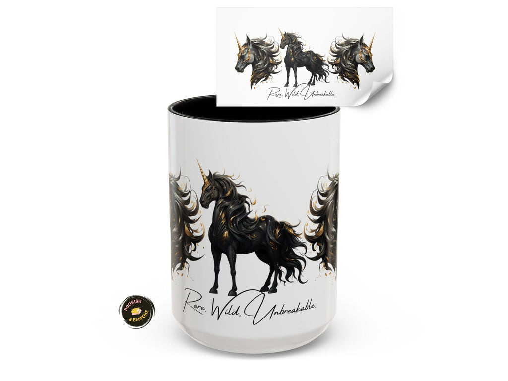Dark Fantasy Unicorn Coffee Mug, Gothic Magical Gift