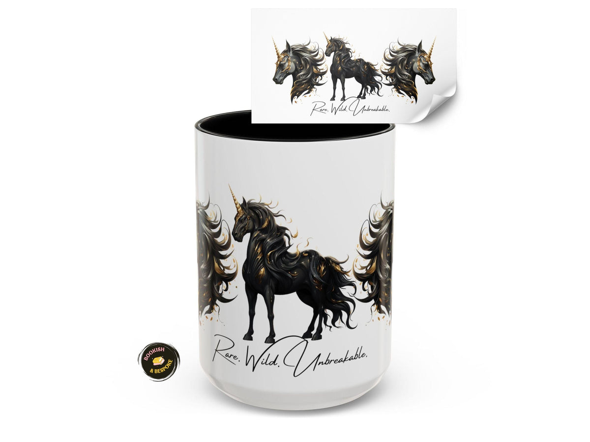 Dark Fantasy Unicorn Coffee Mug, Gothic Magical Gift
