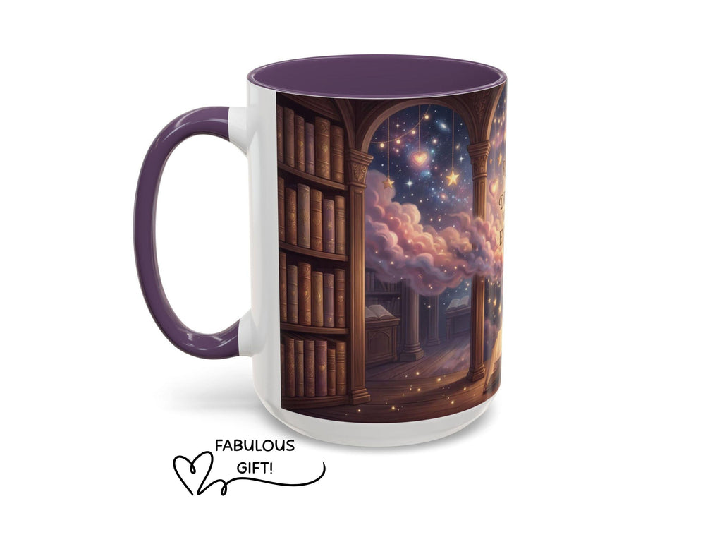 Magical Library Mug, Reading Is Dreaming, Fantasy Reader Gift, Cozy Bookworm Coffee Cup