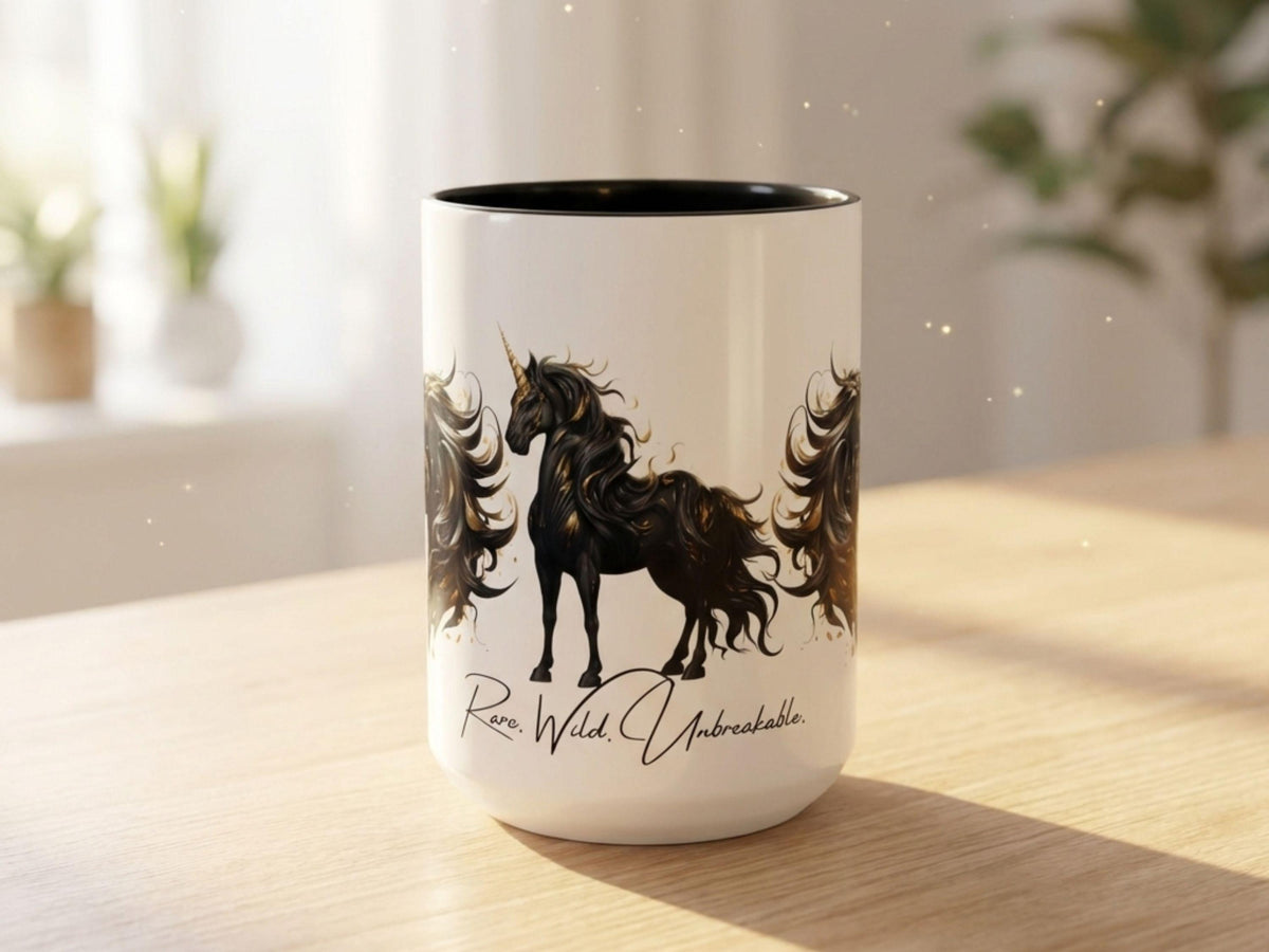 Dark Fantasy Unicorn Coffee Mug, Gothic Magical Gift