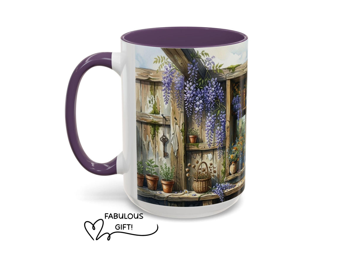 Apothecary Library Mug, Botanical Reader, Cozy Book Lover Gift