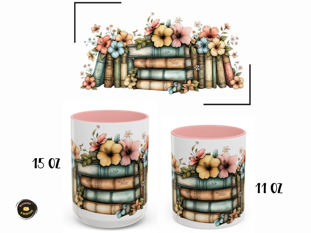 Floral Book Mug Gift, Cozy Reader Cup, Mother’s Day Gift for Mom