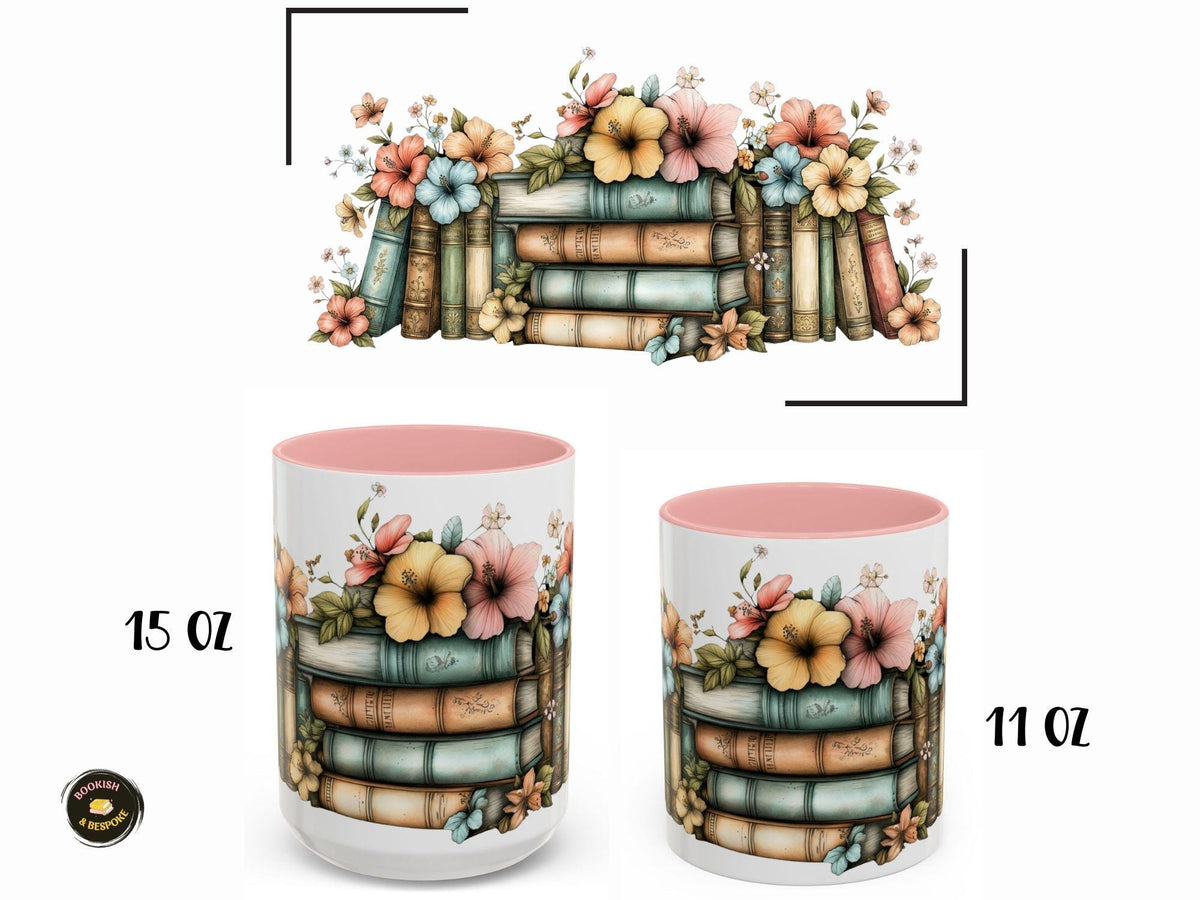 Floral Book Mug Gift, Cozy Reader Cup, Mother’s Day Gift for Mom