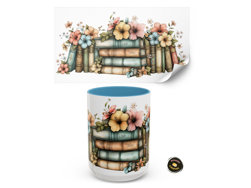 Floral Book Mug Gift, Cozy Reader Cup, Mother’s Day Gift for Mom