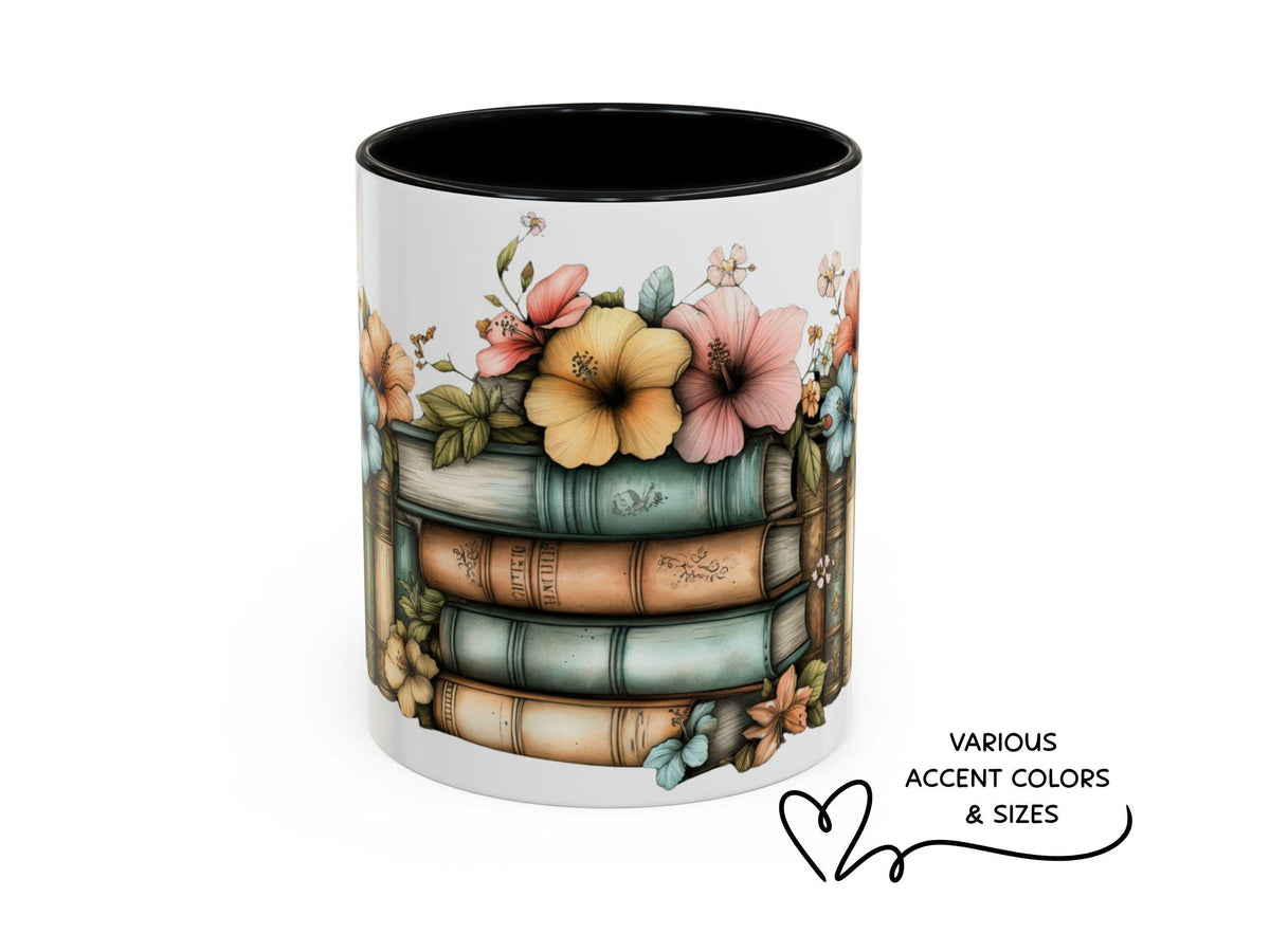 Floral Book Mug Gift, Cozy Reader Cup, Mother’s Day Gift for Mom