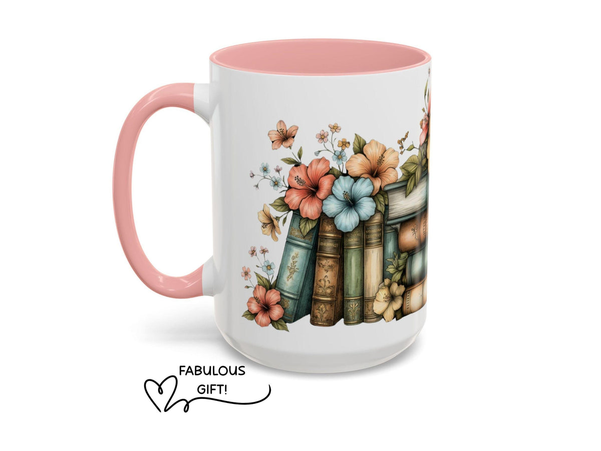 Floral Book Mug Gift, Cozy Reader Cup, Mother’s Day Gift for Mom