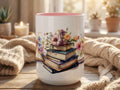 Floral Books Ceramic Mug, Book Lover Gift