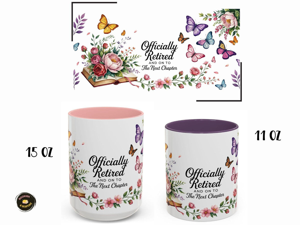 Retirement Gift for Women, Officially Retired Mug, Next Chapter Coffee Cup
