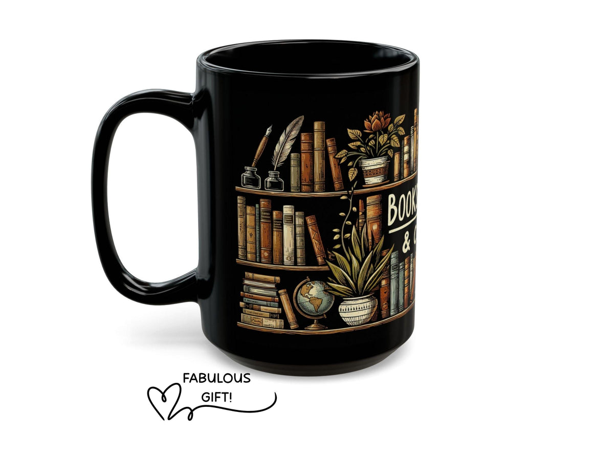 Books Plants Coffee Mug, Plant Lover Gift, Cozy Reader Cup