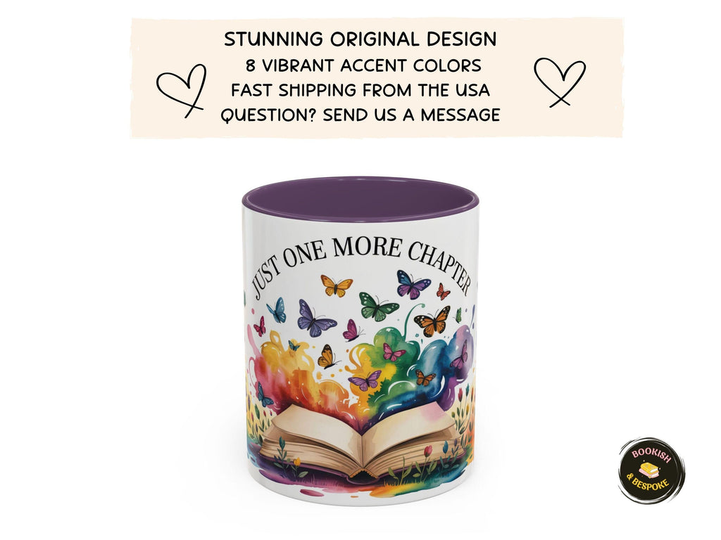 Just One More Chapter Mug, Book Lover Gift, Reader Coffee Cup