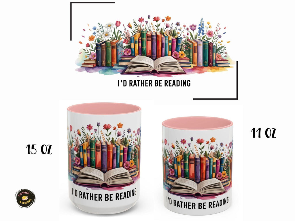 I'd Rather Be Reading Mug, Book Lover Gift, Cozy Reader Coffee Mug