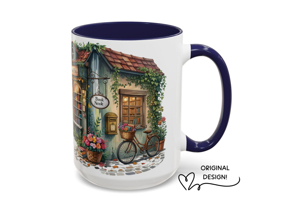 Cozy Book Nook Mug, Bookstore Lover Gift, Reading Coffee Cup, Bibliophile Mug, Library Aesthetic Mug, Book Lover Gift, Reader Coffee Mug