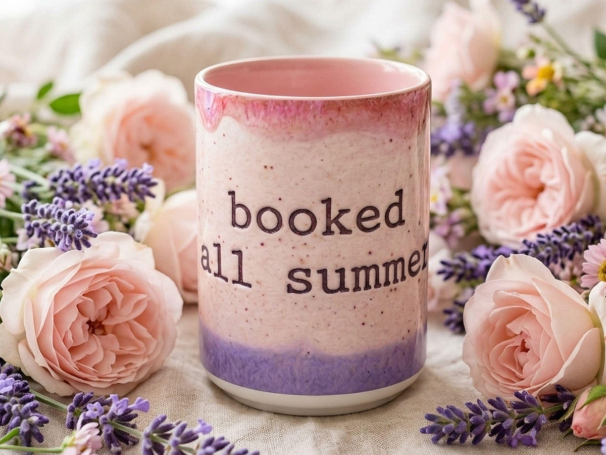 Booked All Summer Mug, Book Lover Gift, Cozy Reading Cup, Summer Reader Gift
