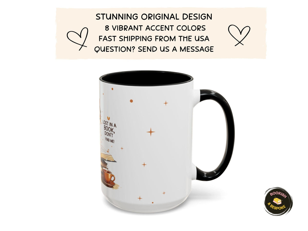 Cute Book Lover Cat Mug Gift, Reading Cat Coffee Cup, Cozy Reader Gift Idea