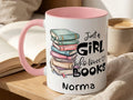 Personalized Book Lover Mug, Custom Name Coffee Cup