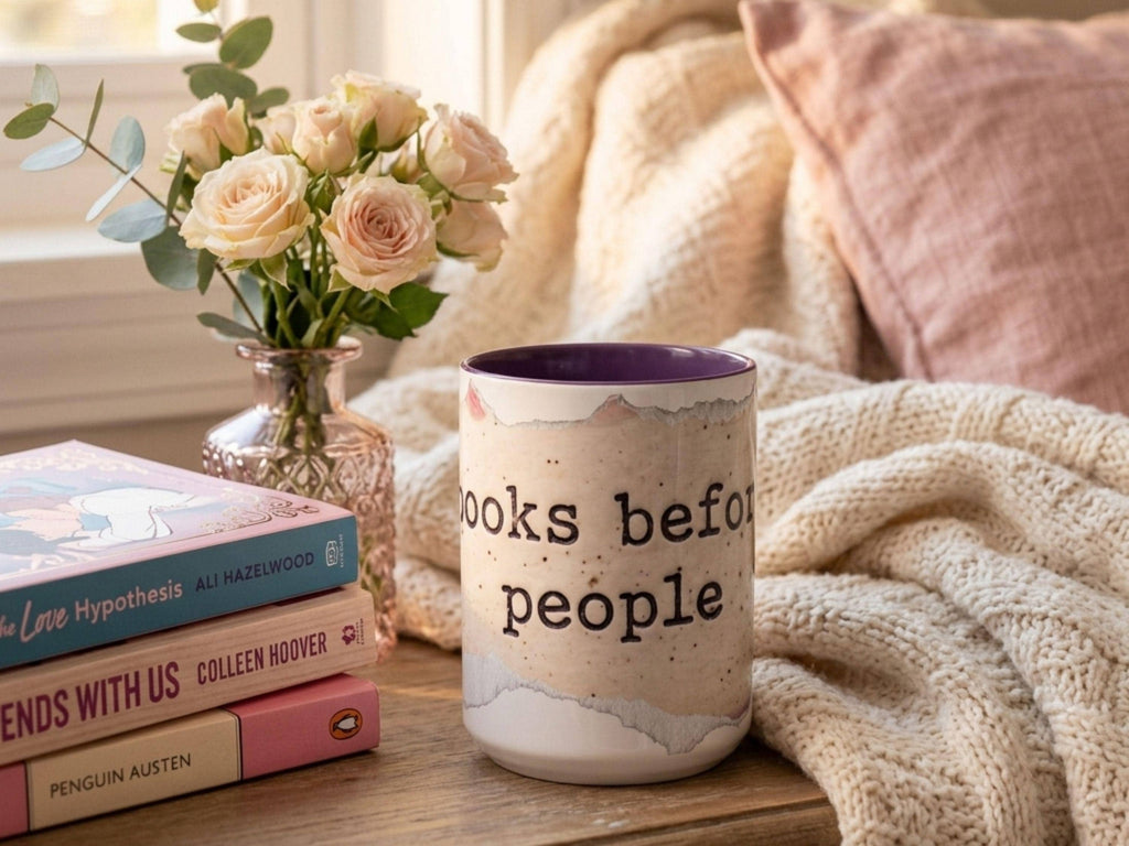 Books Before People Mug, Funny Book Lover Mug, Reader Gift