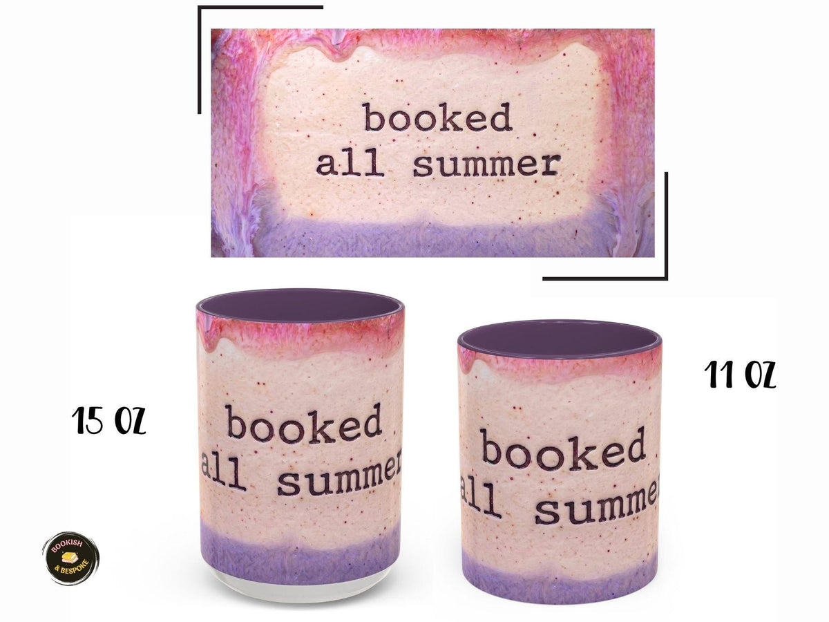 Booked All Summer Mug, Book Lover Gift, Cozy Reading Cup, Summer Reader Gift