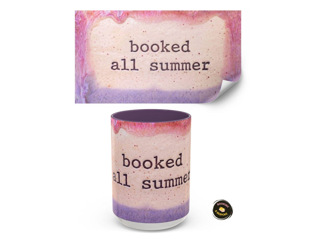Booked All Summer Mug, Book Lover Gift, Cozy Reading Cup, Summer Reader Gift