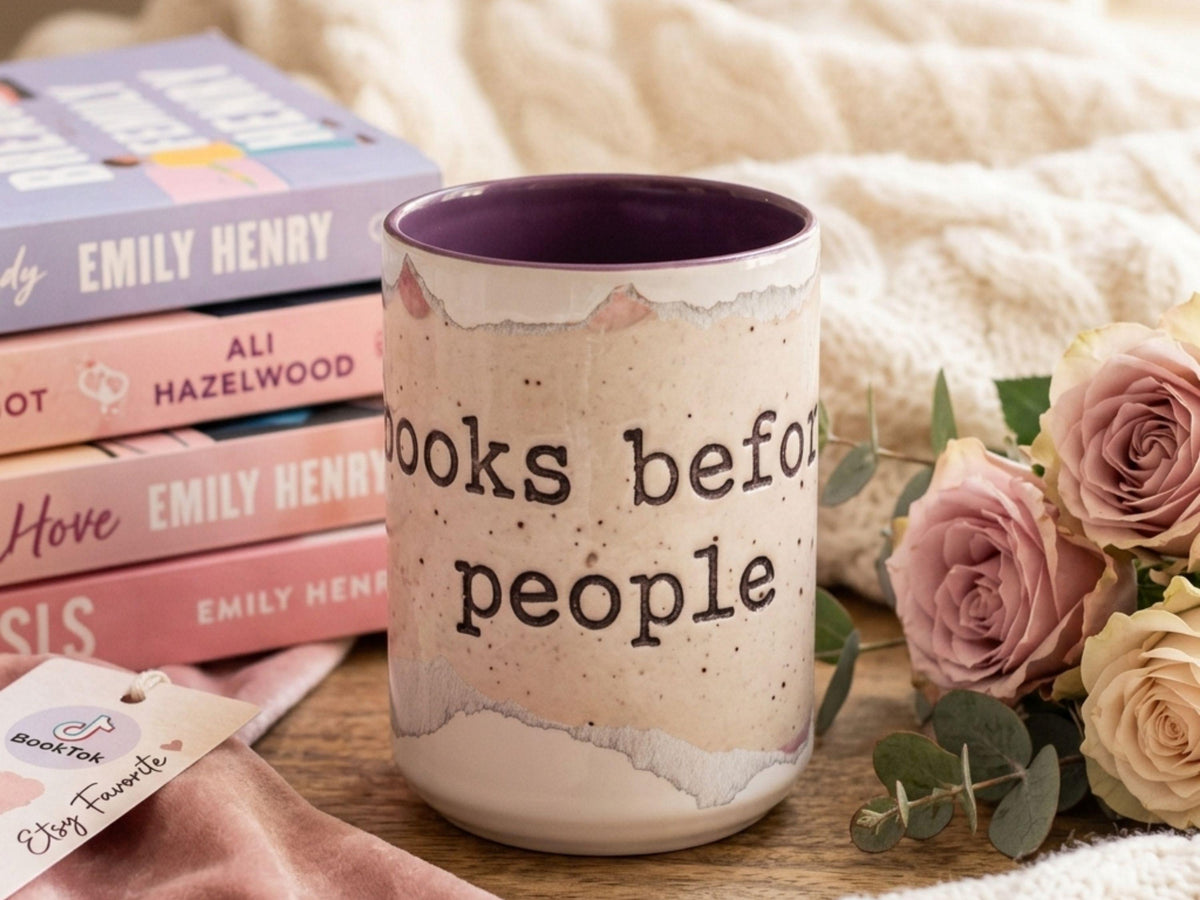 Books Before People Mug, Funny Book Lover Mug, Reader Gift