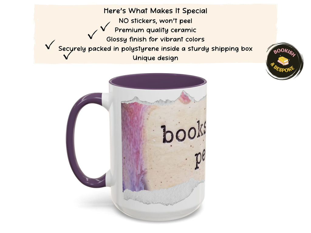 Books Before People Mug, Funny Book Lover Mug, Reader Gift