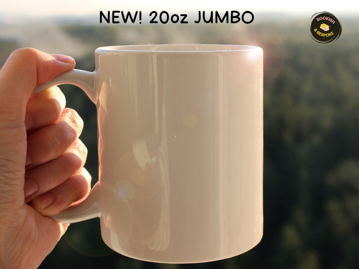 Funny Book Lover Gift, Grumpy Unicorn Mug, I Put My Book Down To Be Here, Cute Reader Mug