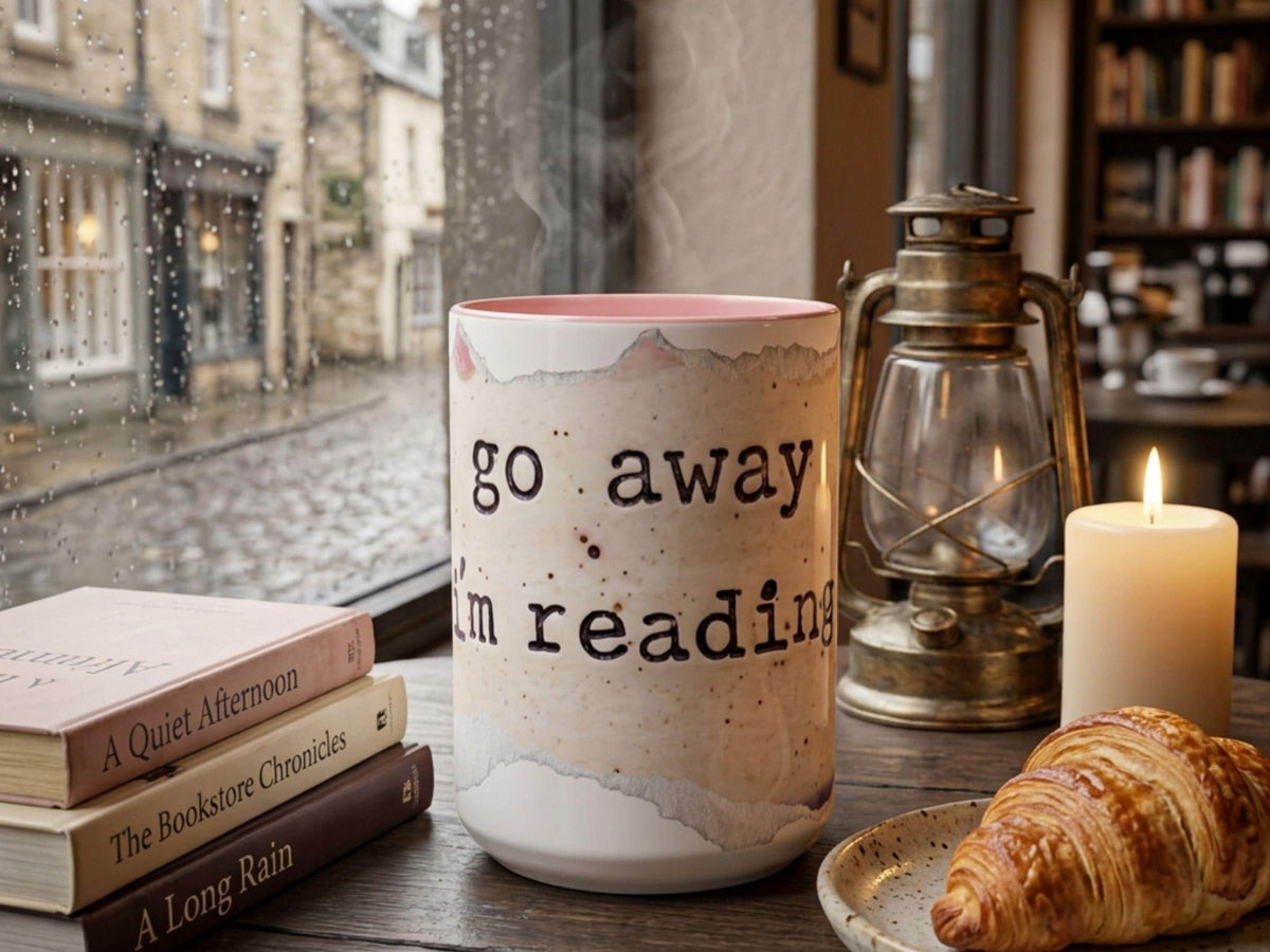 Go Away I’m Reading Mug, Funny Book Lover Mug, Reader Gift