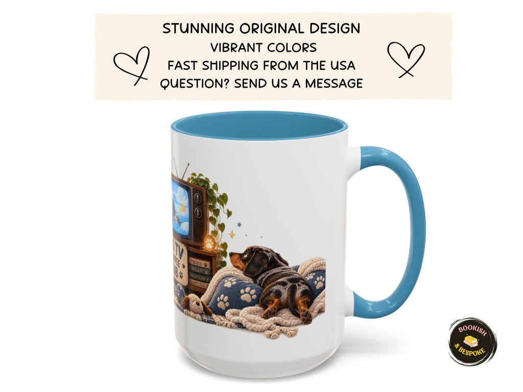 Dog TV Coffee Mug, 20oz Jumbo Coffee Mug, Sealook Dog Lover Gift, Funny Dog Owner Mug, Wrapped Around Ceramic Cup